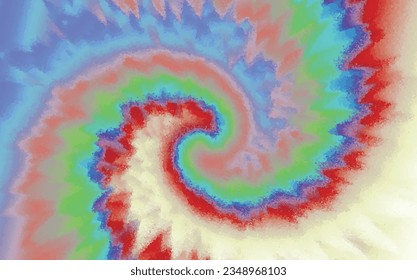 Abstract modern Tie Dye pattern. Abstract psychedelic festive texture. Rainbow spiral Tie Dye swirl. Print for fabric, textile, wallpaper.