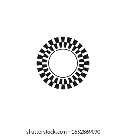 Abstract modern tire logo vector design illustration 