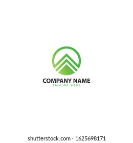 abstract and modern tree and mountain logo 