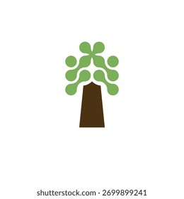 Abstract modern tree plant vector logo design