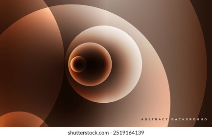 Abstractas fondo moderno de moda con círculos marrones y Formas circulares. Elegante Plantilla de Anuncio de Diseño gráfico rojo de Ilustración vectorial.