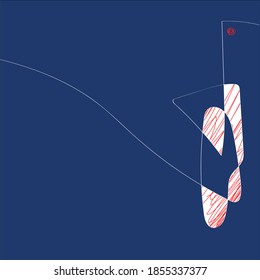 Abstract modern trendy background. Hand drawn various shapes, lines and scribbles