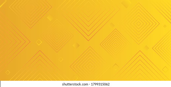 Abstract modern trendy background yellow gradient color square elements. You can use for banner web template, brochure, poster, print ad, flyer, etc. Vector illustration