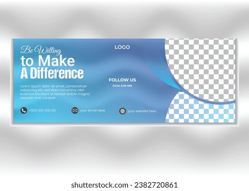 abstract modern trendy facebook cover design template for black friday. blue gradient background facebook cover design template.