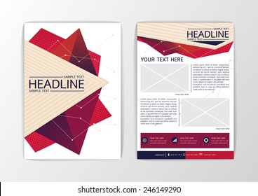 Abstract modern Triangle Brochure Flyer design-Vector illustration