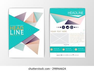 Abstract modern triangle design, Brochure Flyer-Vector illustration