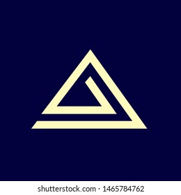 Abstract Modern triangle design vector icon logo symbol