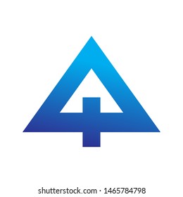 Abstract Modern triangle design vector icon logo symbol