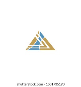 Abstract modern triangle icon, logo design. This design can be used for  corporate identity, bussiness, property, techonology style, application icon