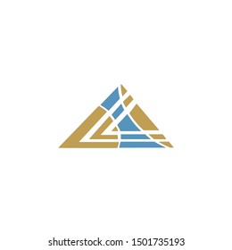 Abstract modern triangle icon, logo design. This design can be used for  corporate identity, bussiness, property, techonology style, application icon