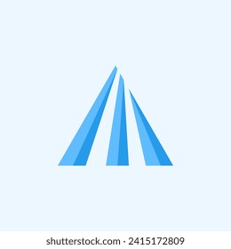 Resumen vector de diseño del logotipo del triángulo moderno