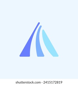 Abstract modern triangle logo design vector