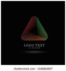 Abstract Modern Triangle Logo. Symbol & Icon Vector Template.