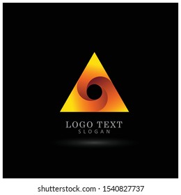 Abstract Modern Triangle Logo. Symbol & Icon Vector Template.