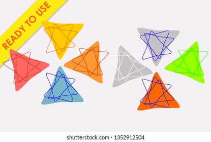 Abstract modern triangle style