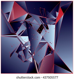 Abstract modern triangles background pattern illustration. Space layout and design template. Composition of pattern design.