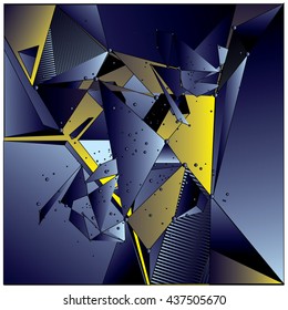 Abstract modern triangles background pattern illustration. Space layout and design template. Composition of pattern design.