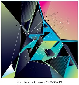 Abstract modern triangles background pattern illustration. Space layout and design template. Composition of pattern design.