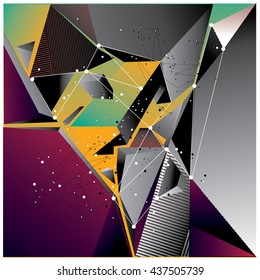 Abstract modern triangles background pattern illustration. Space layout and design template. Composition of pattern design.