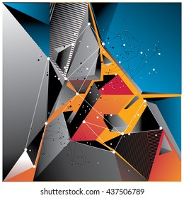 Abstract modern triangles background pattern illustration. Space layout and design template. Composition of pattern design.