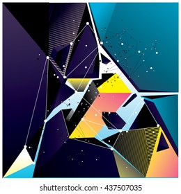Abstract modern triangles background pattern illustration. Space layout and design template. Composition of pattern design.