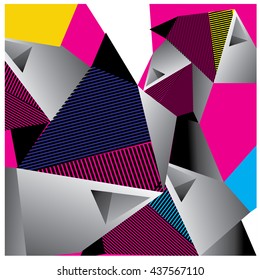 Abstract modern triangles background pattern illustration. Space layout and design template. Composition of pattern design.