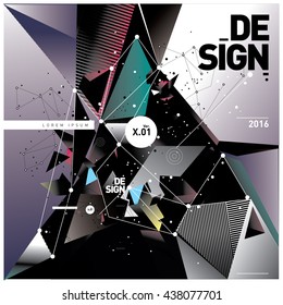 Abstract modern triangles background pattern illustration. Space layout and design template. Composition of pattern design.