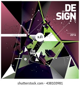 Abstract modern triangles background pattern illustration. Space layout and design template. Composition of pattern design.