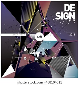 Abstract modern triangles background pattern illustration. Space layout and design template. Composition of pattern design.