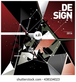 Abstract modern triangles background pattern illustration. Space layout and design template. Composition of pattern design.