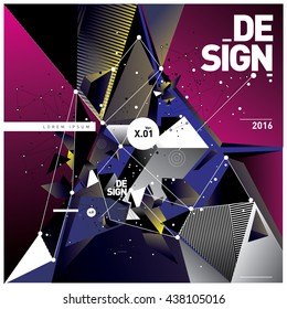 Abstract modern triangles background pattern illustration. Space layout and design template. Composition of pattern design.