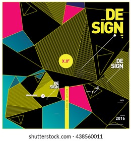 Abstract modern triangles background pattern illustration. Space layout and design template. Composition of pattern design.