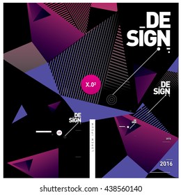 Abstract modern triangles background pattern illustration. Space layout and design template. Composition of pattern design.
