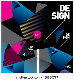 Abstract modern triangles background pattern illustration. Space layout and design template. Composition of pattern design.