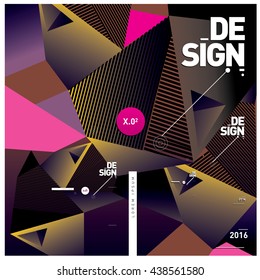 Abstract modern triangles background pattern illustration. Space layout and design template. Composition of pattern design.