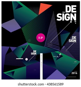 Abstract modern triangles background pattern illustration. Space layout and design template. Composition of pattern design.