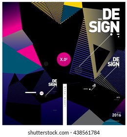 Abstract modern triangles background pattern illustration. Space layout and design template. Composition of pattern design.