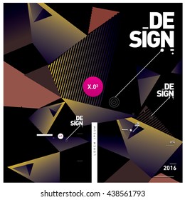 Abstract modern triangles background pattern illustration. Space layout and design template. Composition of pattern design.