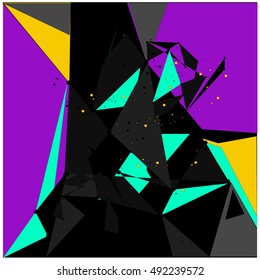 Abstract modern triangles background pattern illustration. Space layout and poster design template. Composition of pattern design.