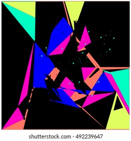 Abstract modern triangles background pattern illustration. Space layout and poster design template. Composition of pattern design.