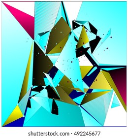 Abstract modern triangles background pattern illustration. Space layout and poster design template. Composition of pattern design.
