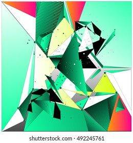Abstract modern triangles background pattern illustration. Space layout and poster design template. Composition of pattern design.