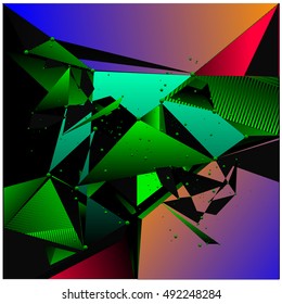 Abstract modern triangles background pattern illustration. Space layout and poster design template. Composition of pattern design.