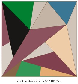 Abstract modern triangles background pattern illustration. Space layout and design template. Composition of pattern with Memphis colors and style.