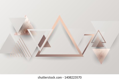 Abstract modern triangles trendy. Retro and minimal style texture