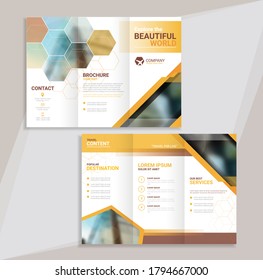 Abstract modern trifold brochure template design