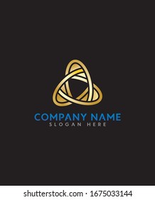 Abstract modern triple infinity icon design , vector logo for business and company identity 