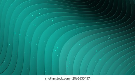 Abstract modern turquoise wave background. Abstract wallpaper. Vector stock illustration.