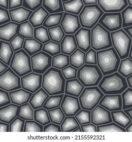 Abstract modern turtle shell seamless pattern. Animals trendy background. Grey decorative vector illustration for print, fabric, textile. Modern ornament of stylized skin.