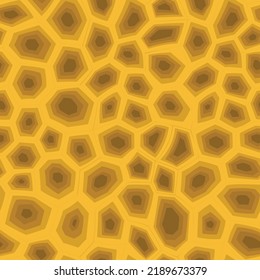 Resumen del modelo moderno de concha de tortuga sin soldadura. Los animales están de moda. Ilustración vectorial decorativa marrón para impresión, tela, textil. Ornamento moderno de piel estilizada.